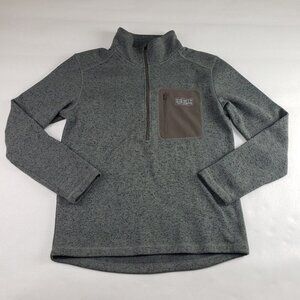 Mtn Ops Summit Fleece Jacket Mens Medium Green 1/4 Zip Pullover Outdoor Winter